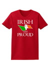 Irish and Proud Womens Dark T-Shirt-TooLoud-Red-X-Small-Davson Sales