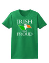 Irish and Proud Womens Dark T-Shirt-TooLoud-Kelly-Green-X-Small-Davson Sales