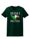 Irish and Proud Womens Dark T-Shirt-TooLoud-Forest-Green-Small-Davson Sales