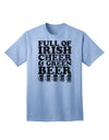 Irish-themed Adult T-Shirt with Vibrant Cheer and Green Beer by TooLoud-Mens T-shirts-TooLoud-Light-Blue-Small-Davson Sales