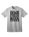 Irish-themed Adult T-Shirt with Vibrant Cheer and Green Beer by TooLoud-Mens T-shirts-TooLoud-AshGray-Small-Davson Sales