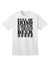 Irish-themed Adult T-Shirt with Vibrant Cheer and Green Beer by TooLoud-Mens T-shirts-TooLoud-White-Small-Davson Sales