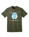 Is It Christmas Yet - Yeti Abominable Snowman Adult Dark T-Shirt-Mens T-Shirt-TooLoud-Military-Green-Small-Davson Sales