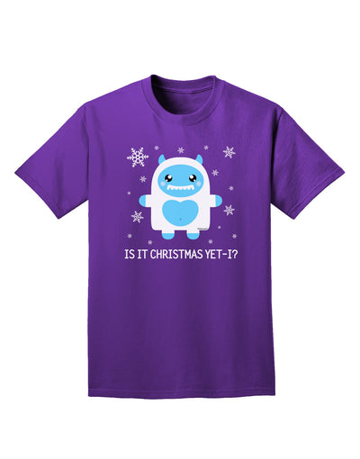 Is It Christmas Yet - Yeti Abominable Snowman Adult Dark T-Shirt-Mens T-Shirt-TooLoud-Purple-Small-Davson Sales