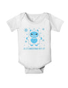 Is It Christmas Yet - Yeti Abominable Snowman Baby Romper Bodysuit-Baby Romper-TooLoud-White-06-Months-Davson Sales