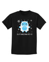 Is It Christmas Yet - Yeti Abominable Snowman Childrens Dark T-Shirt-Childrens T-Shirt-TooLoud-Black-X-Small-Davson Sales