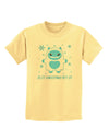 Is It Christmas Yet - Yeti Abominable Snowman Childrens T-Shirt-Childrens T-Shirt-TooLoud-Daffodil-Yellow-X-Small-Davson Sales