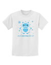 Is It Christmas Yet - Yeti Abominable Snowman Childrens T-Shirt-Childrens T-Shirt-TooLoud-White-X-Small-Davson Sales