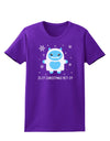 Is It Christmas Yet - Yeti Abominable Snowman Womens Dark T-Shirt-TooLoud-Purple-X-Small-Davson Sales