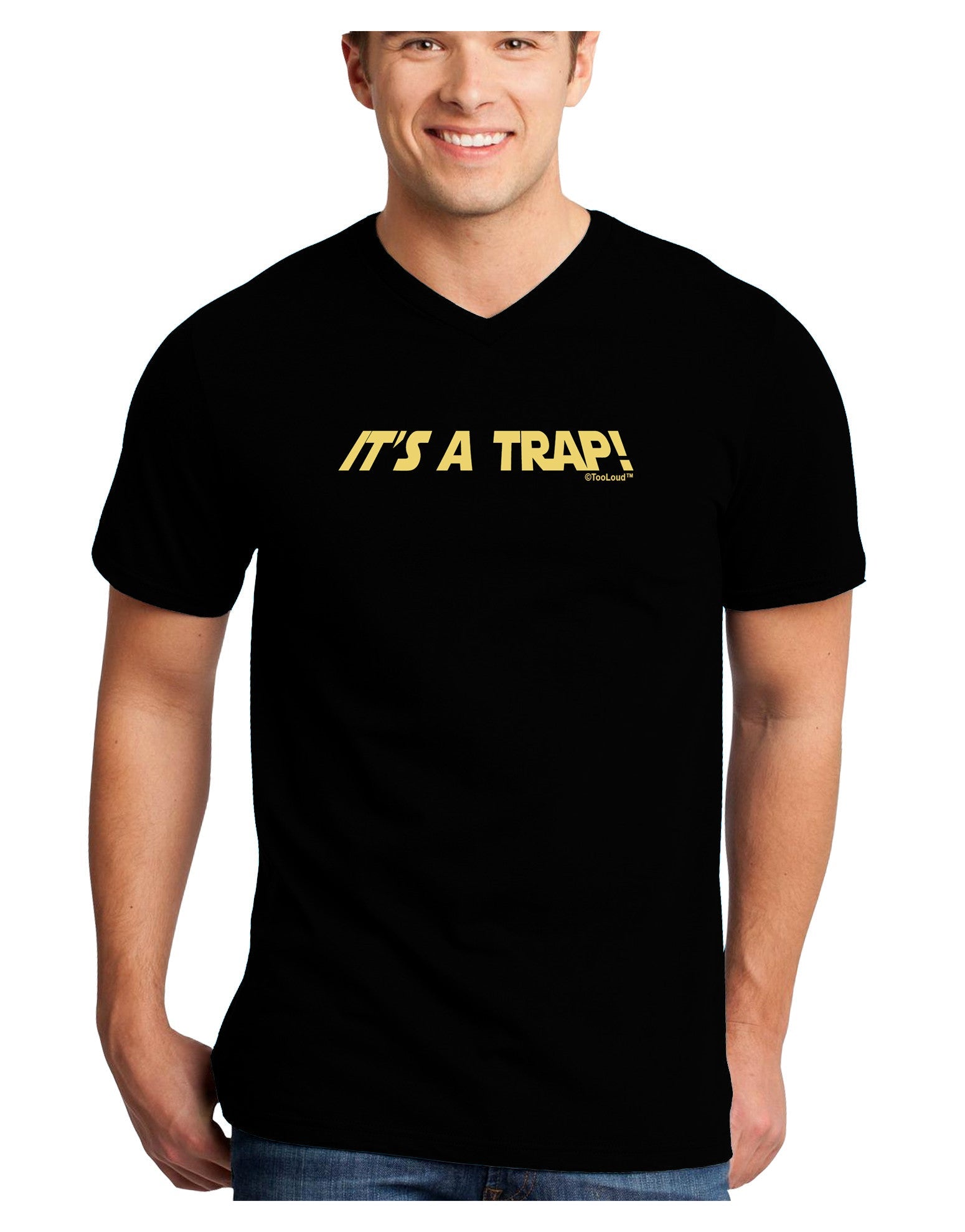 It is a Trap Adult Dark V-Neck T-Shirt-TooLoud-Black-Small-Davson Sales