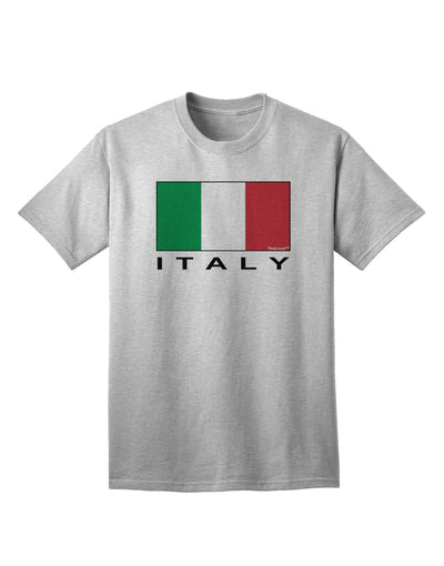 Italian Flag Adult T-Shirt with Italy Text by TooLoud-Mens T-shirts-TooLoud-AshGray-Small-Davson Sales