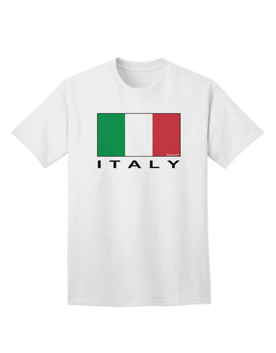 Italian Flag Adult T-Shirt with Italy Text by TooLoud-Mens T-shirts-TooLoud-White-Small-Davson Sales