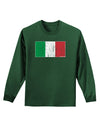 Italian Flag - Distressed Adult Long Sleeve Dark T-Shirt by TooLoud-TooLoud-Dark-Green-Small-Davson Sales