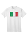 Italian Flag Distressed Adult T-Shirt: A Captivating Addition to Your Wardrobe by TooLoud-Mens T-shirts-TooLoud-White-Small-Davson Sales