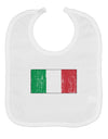 Italian Flag - Distressed Baby Bib by TooLoud