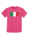 Italian Flag - Distressed Childrens Dark T-Shirt by TooLoud-Childrens T-Shirt-TooLoud-Sangria-X-Small-Davson Sales