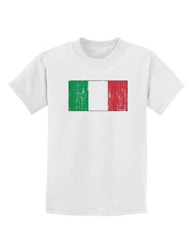 Italian Flag - Distressed Childrens T-Shirt by TooLoud-Childrens T-Shirt-TooLoud-White-X-Small-Davson Sales