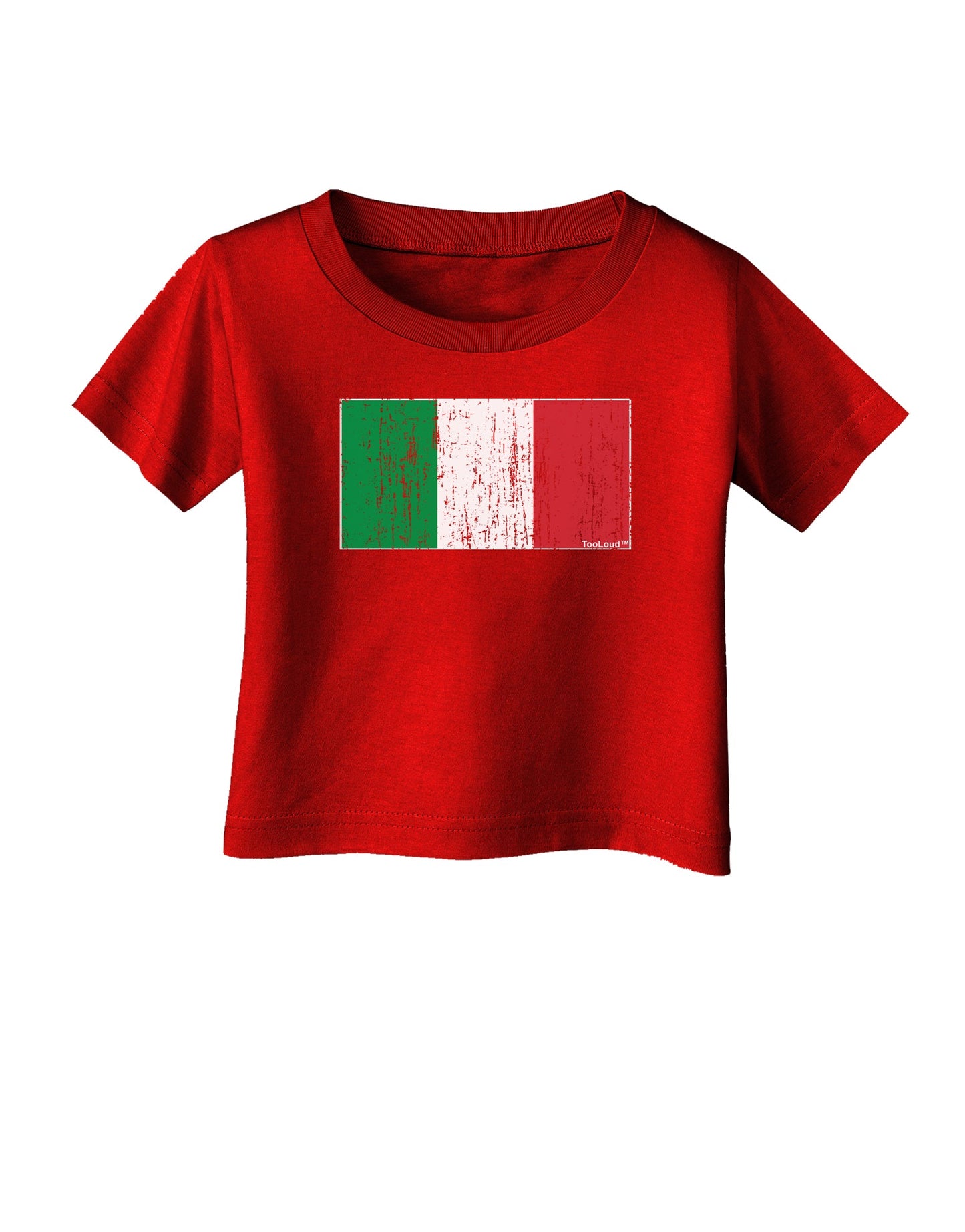 Italian Flag - Distressed Infant T-Shirt Dark by TooLoud-Infant T-Shirt-TooLoud-Red-06-Months-Davson Sales