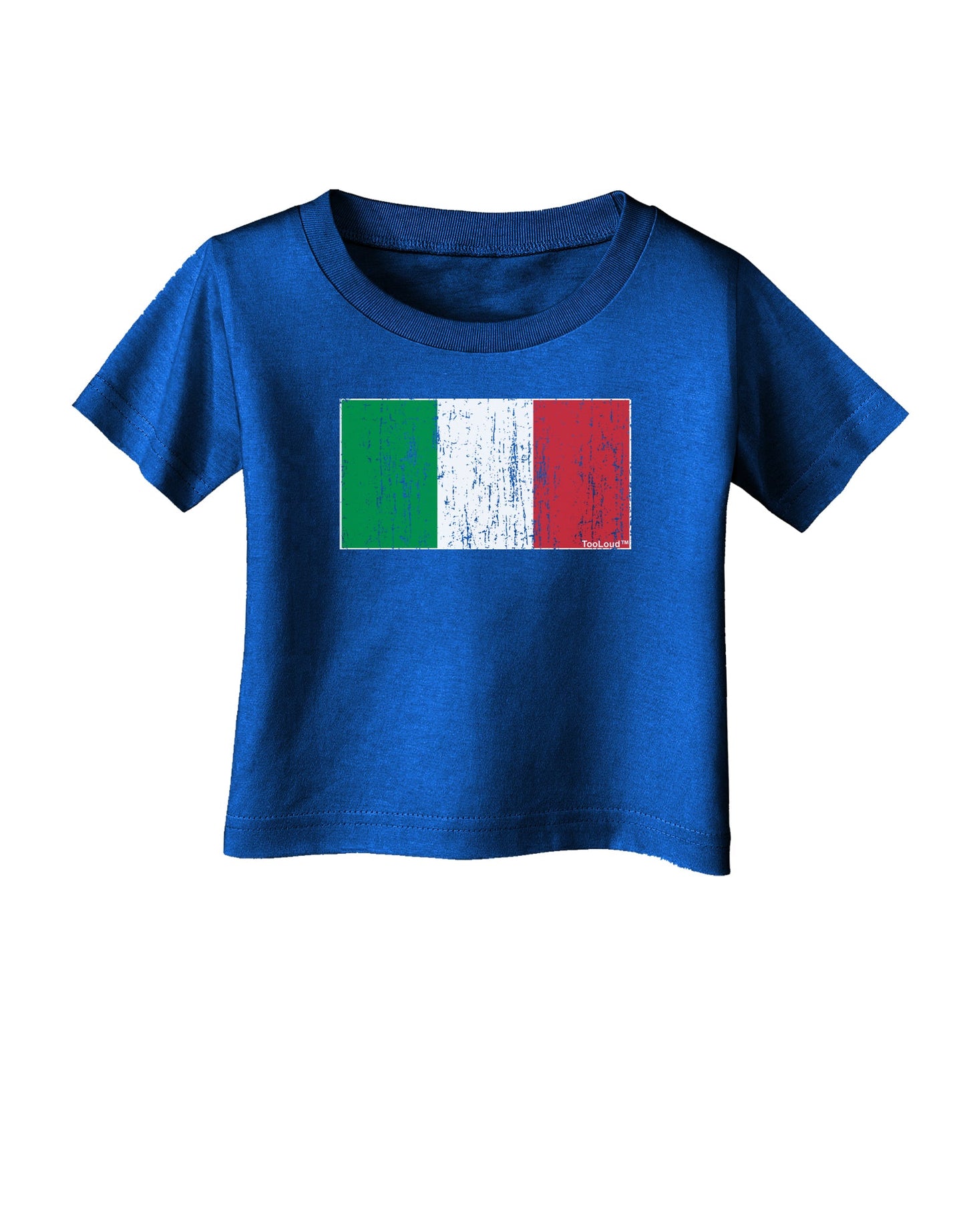 Italian Flag - Distressed Infant T-Shirt Dark by TooLoud-Infant T-Shirt-TooLoud-Royal-Blue-06-Months-Davson Sales