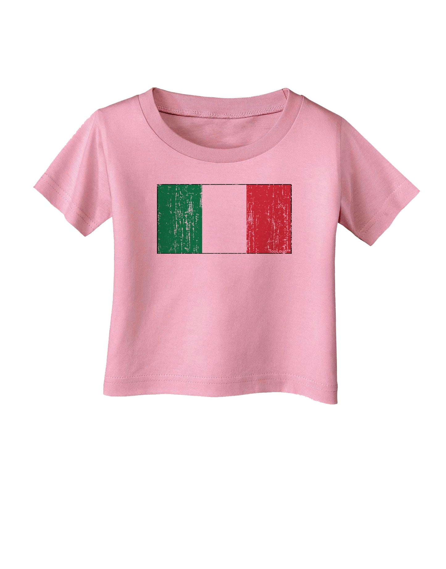 Italian Flag - Distressed Infant T-Shirt by TooLoud-Infant T-Shirt-TooLoud-Candy-Pink-06-Months-Davson Sales