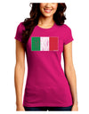 Italian Flag - Distressed Juniors Crew Dark T-Shirt by TooLoud-T-Shirts Juniors Tops-TooLoud-Hot-Pink-Juniors Fitted Small-Davson Sales