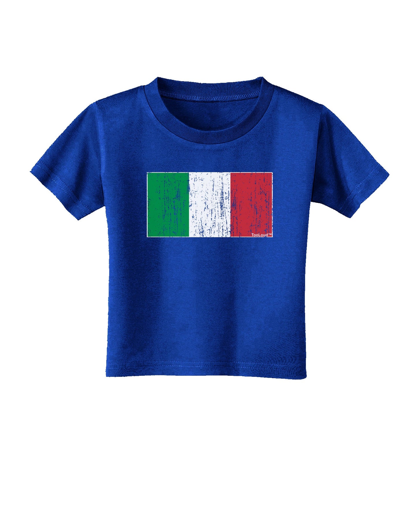 Italian Flag - Distressed Toddler T-Shirt Dark by TooLoud-Toddler T-Shirt-TooLoud-Royal-Blue-2T-Davson Sales
