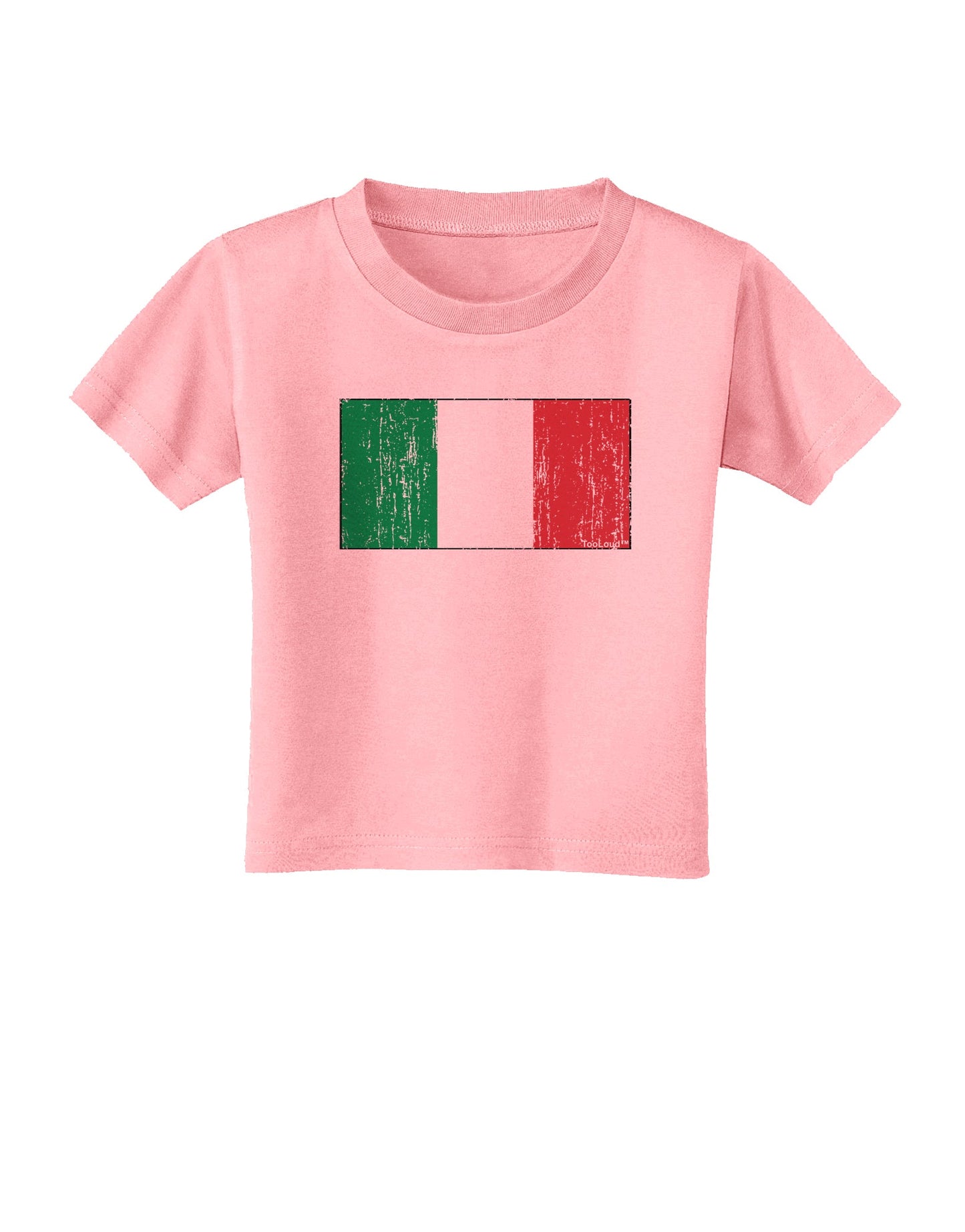 Italian Flag - Distressed Toddler T-Shirt by TooLoud-Toddler T-Shirt-TooLoud-Candy-Pink-2T-Davson Sales