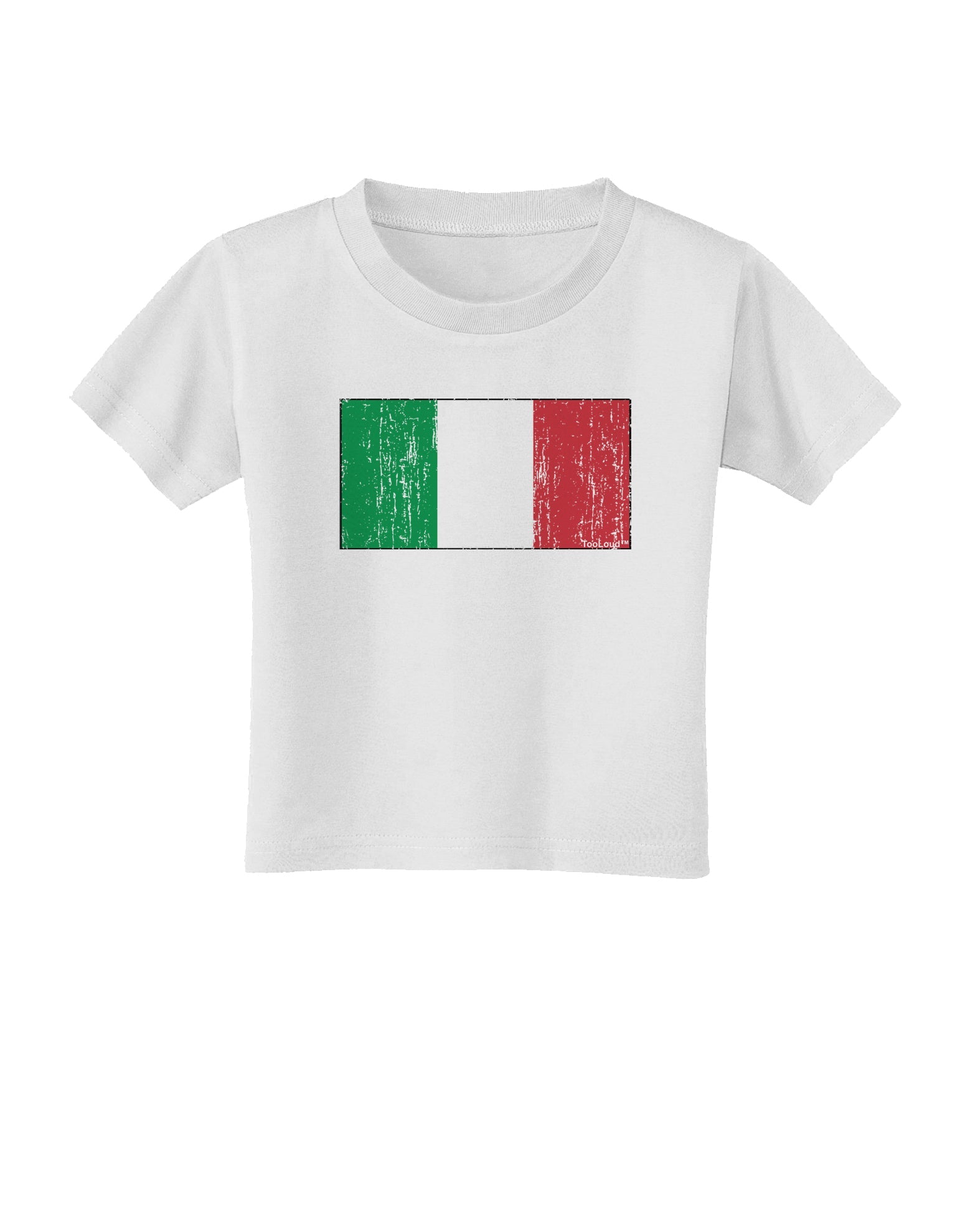 Italian Flag - Distressed Toddler T-Shirt by TooLoud-Toddler T-Shirt-TooLoud-White-2T-Davson Sales