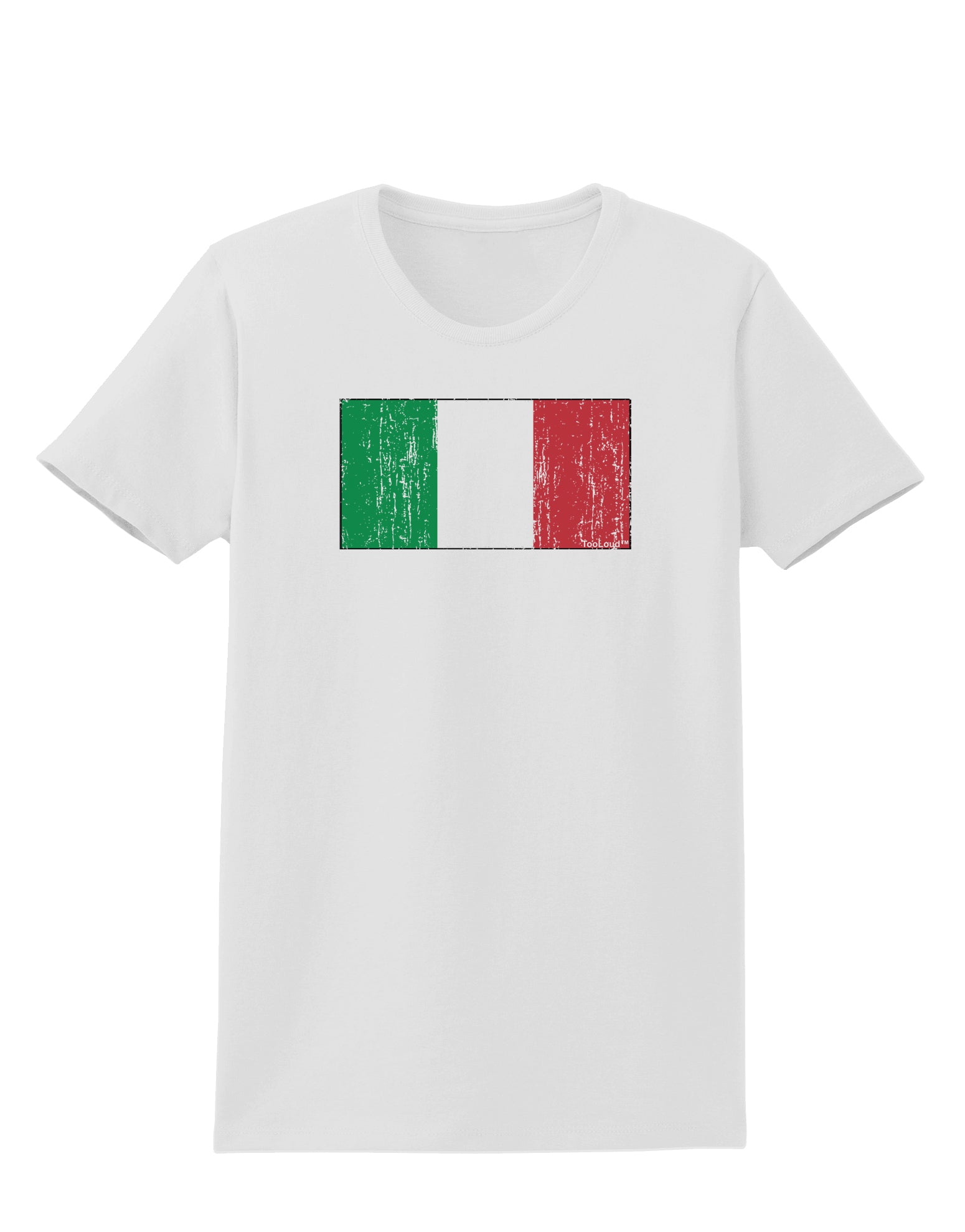 Italian Flag - Distressed Womens T-Shirt by TooLoud-Womens T-Shirt-TooLoud-White-X-Small-Davson Sales