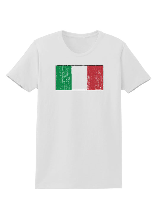 Italian Flag - Distressed Womens T-Shirt by TooLoud-Womens T-Shirt-TooLoud-White-X-Small-Davson Sales
