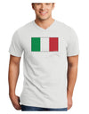 Italian Flag - Italy Adult V-Neck T-shirt by TooLoud-Mens V-Neck T-Shirt-TooLoud-White-Small-Davson Sales