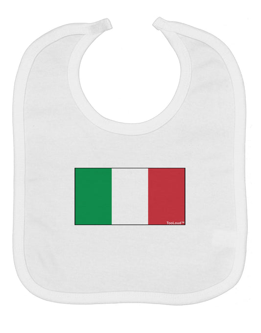 Italian Flag - Italy Baby Bib by TooLoud