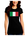 Italian Flag - Italy Juniors Crew Dark T-Shirt by TooLoud-T-Shirts Juniors Tops-TooLoud-Black-Juniors Fitted Small-Davson Sales