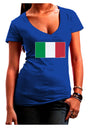 Italian Flag - Italy Juniors V-Neck Dark T-Shirt by TooLoud-Womens V-Neck T-Shirts-TooLoud-Royal-Blue-Juniors Fitted Small-Davson Sales