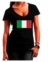 Italian Flag - Italy Juniors V-Neck Dark T-Shirt by TooLoud-Womens V-Neck T-Shirts-TooLoud-Black-Juniors Fitted Small-Davson Sales