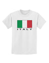 Italian Flag - Italy Text Childrens T-Shirt by TooLoud-Childrens T-Shirt-TooLoud-White-X-Small-Davson Sales