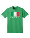 Italian Flag - Italy Text Distressed Adult Dark T-Shirt by TooLoud-Mens T-Shirt-TooLoud-Kelly-Green-Small-Davson Sales