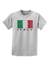 Italian Flag - Italy Text Distressed Childrens T-Shirt by TooLoud-Childrens T-Shirt-TooLoud-AshGray-X-Small-Davson Sales