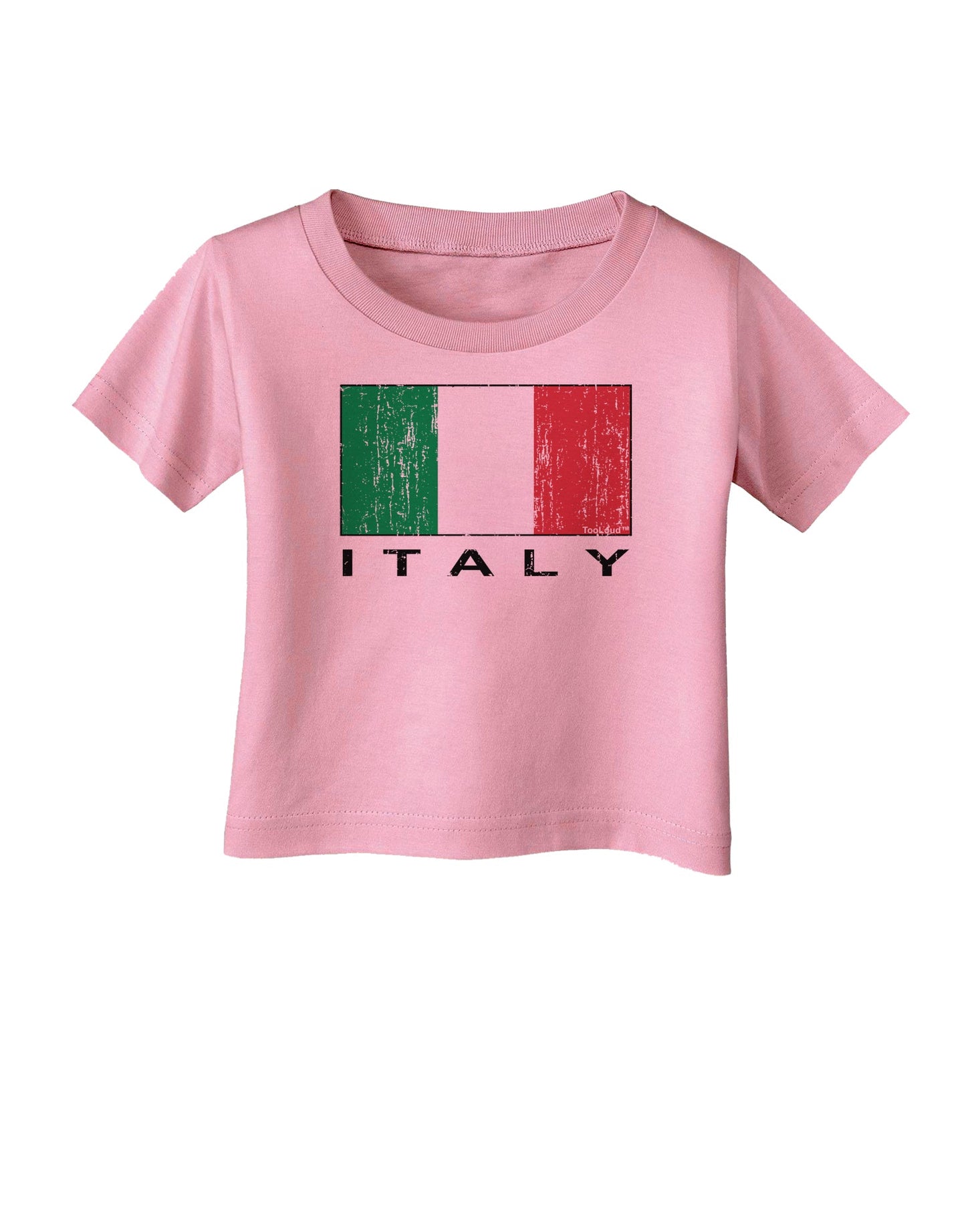 Italian Flag - Italy Text Distressed Infant T-Shirt by TooLoud-Infant T-Shirt-TooLoud-Candy-Pink-06-Months-Davson Sales