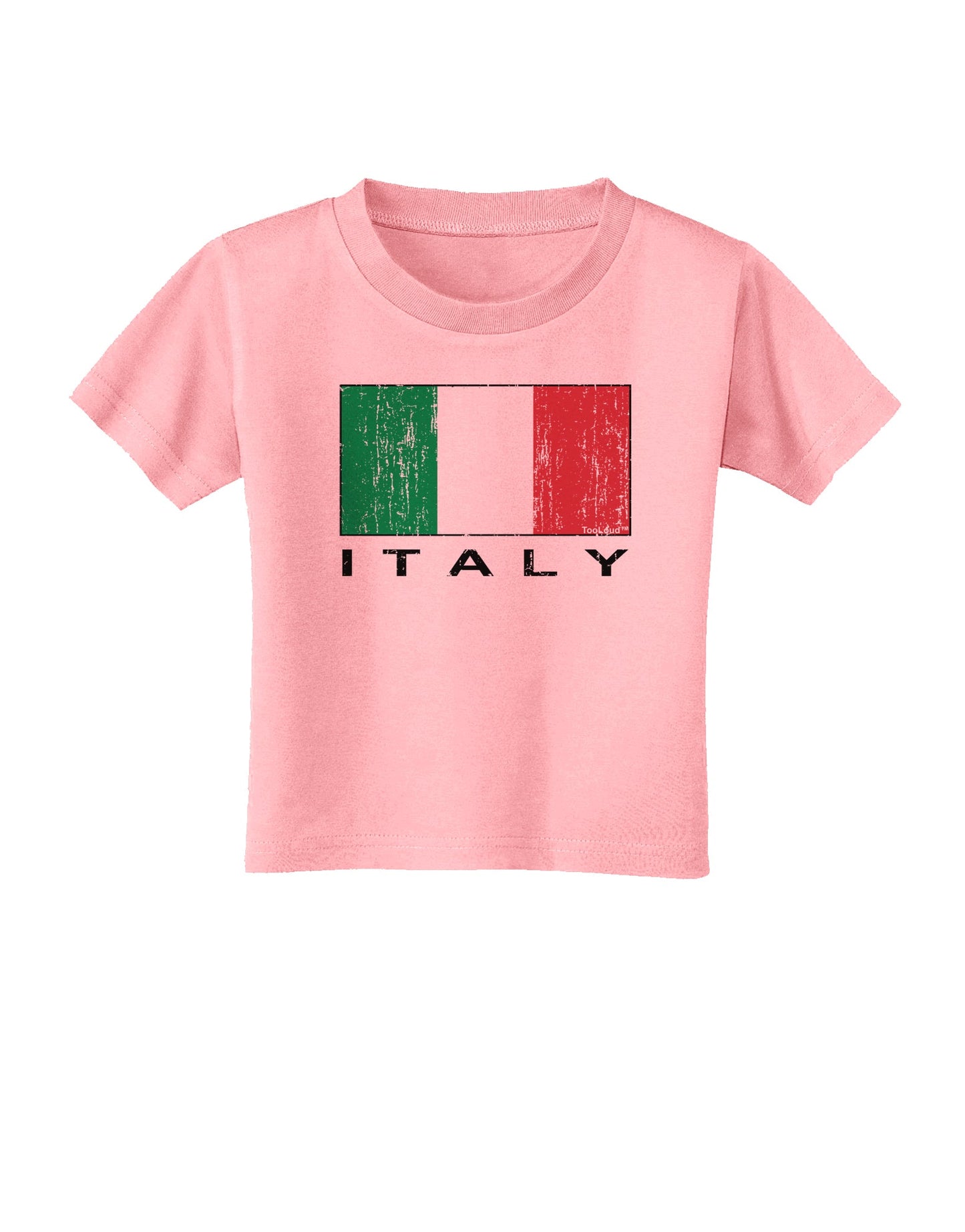 Italian Flag - Italy Text Distressed Toddler T-Shirt by TooLoud-Toddler T-Shirt-TooLoud-Candy-Pink-2T-Davson Sales