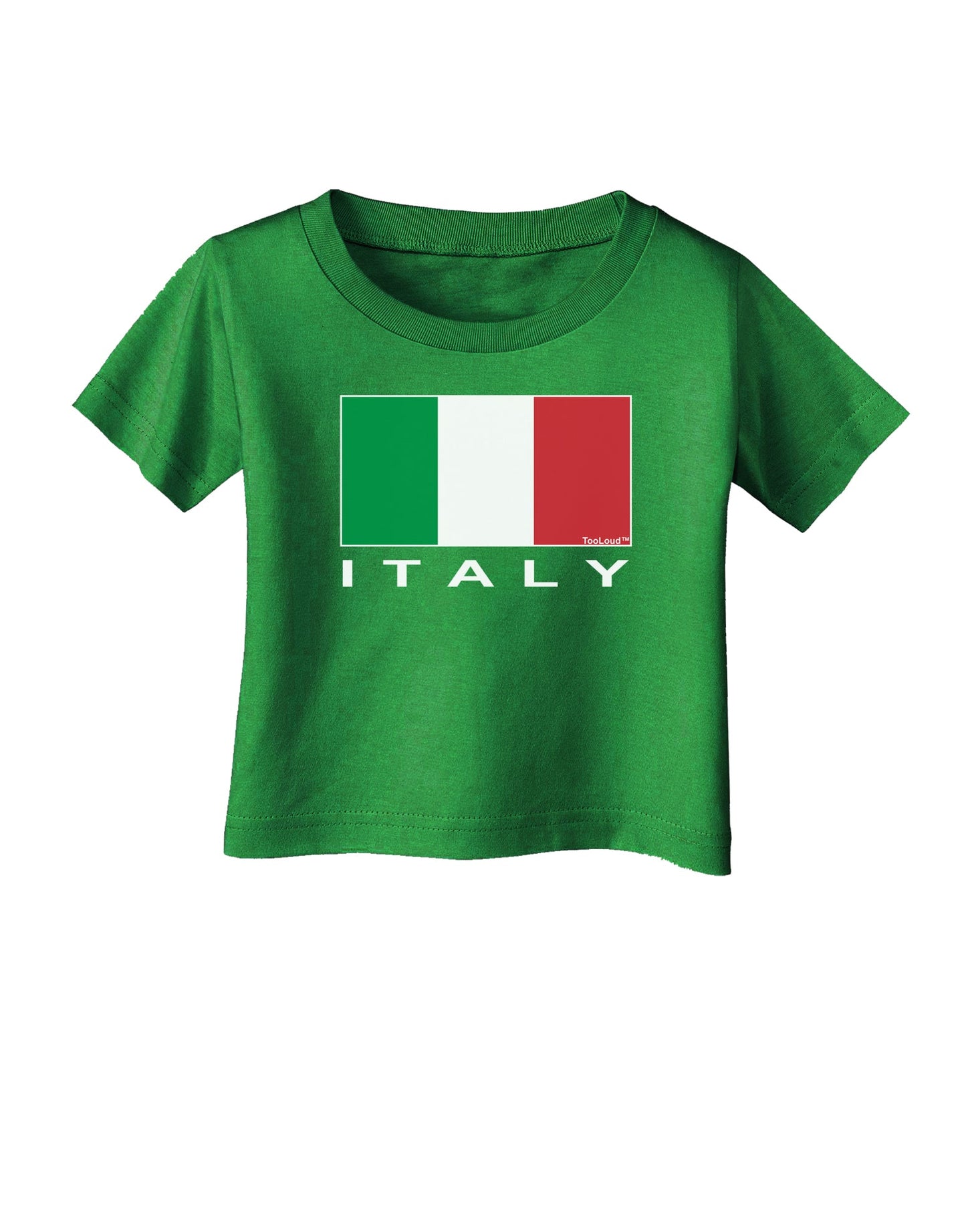 Italian Flag - Italy Text Infant T-Shirt Dark by TooLoud-Infant T-Shirt-TooLoud-Clover-Green-06-Months-Davson Sales