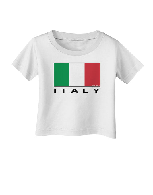 Italian Flag - Italy Text Infant T-Shirt by TooLoud-Infant T-Shirt-TooLoud-White-06-Months-Davson Sales