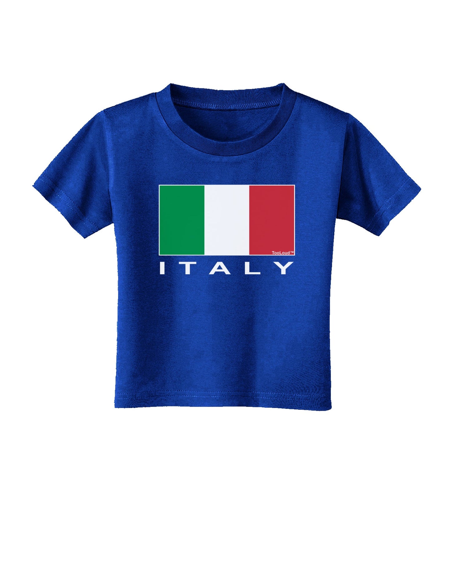 Italian Flag - Italy Text Toddler T-Shirt Dark by TooLoud-Toddler T-Shirt-TooLoud-Royal-Blue-2T-Davson Sales