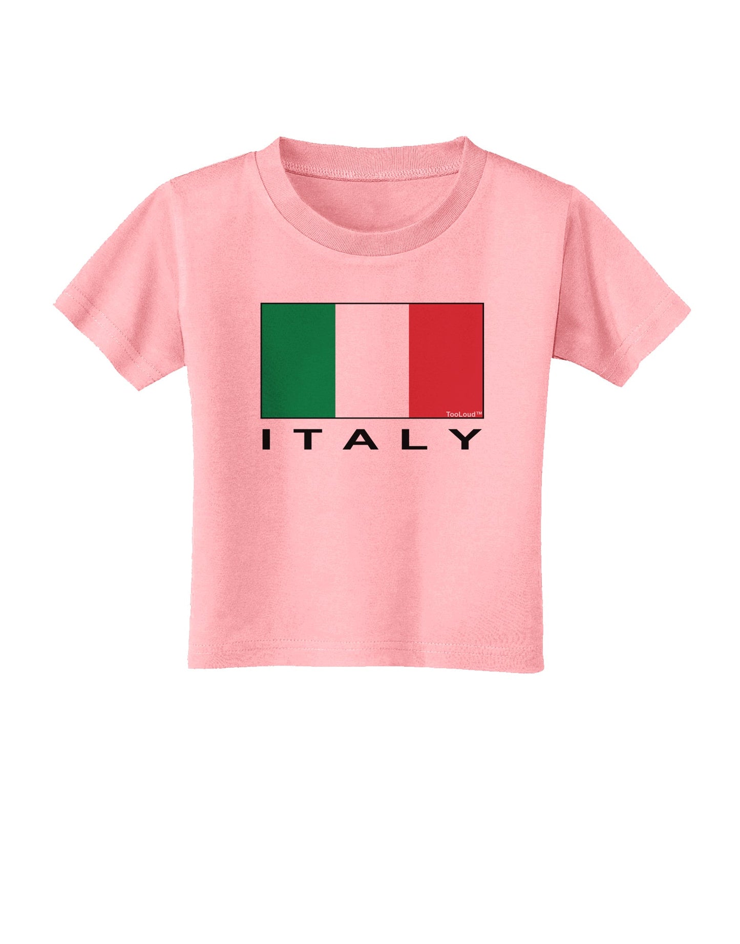 Italian Flag - Italy Text Toddler T-Shirt by TooLoud-Toddler T-Shirt-TooLoud-Candy-Pink-2T-Davson Sales