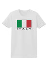 Italian Flag - Italy Text Womens T-Shirt by TooLoud-Womens T-Shirt-TooLoud-White-X-Small-Davson Sales