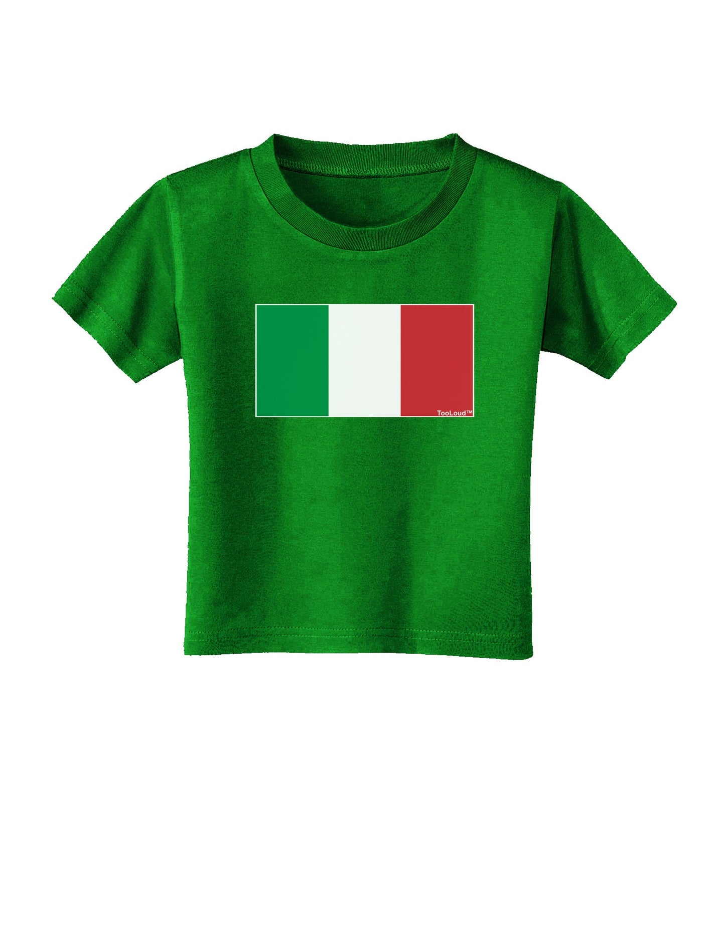 Italian Flag - Italy Toddler T-Shirt Dark by TooLoud-Toddler T-Shirt-TooLoud-Clover-Green-2T-Davson Sales