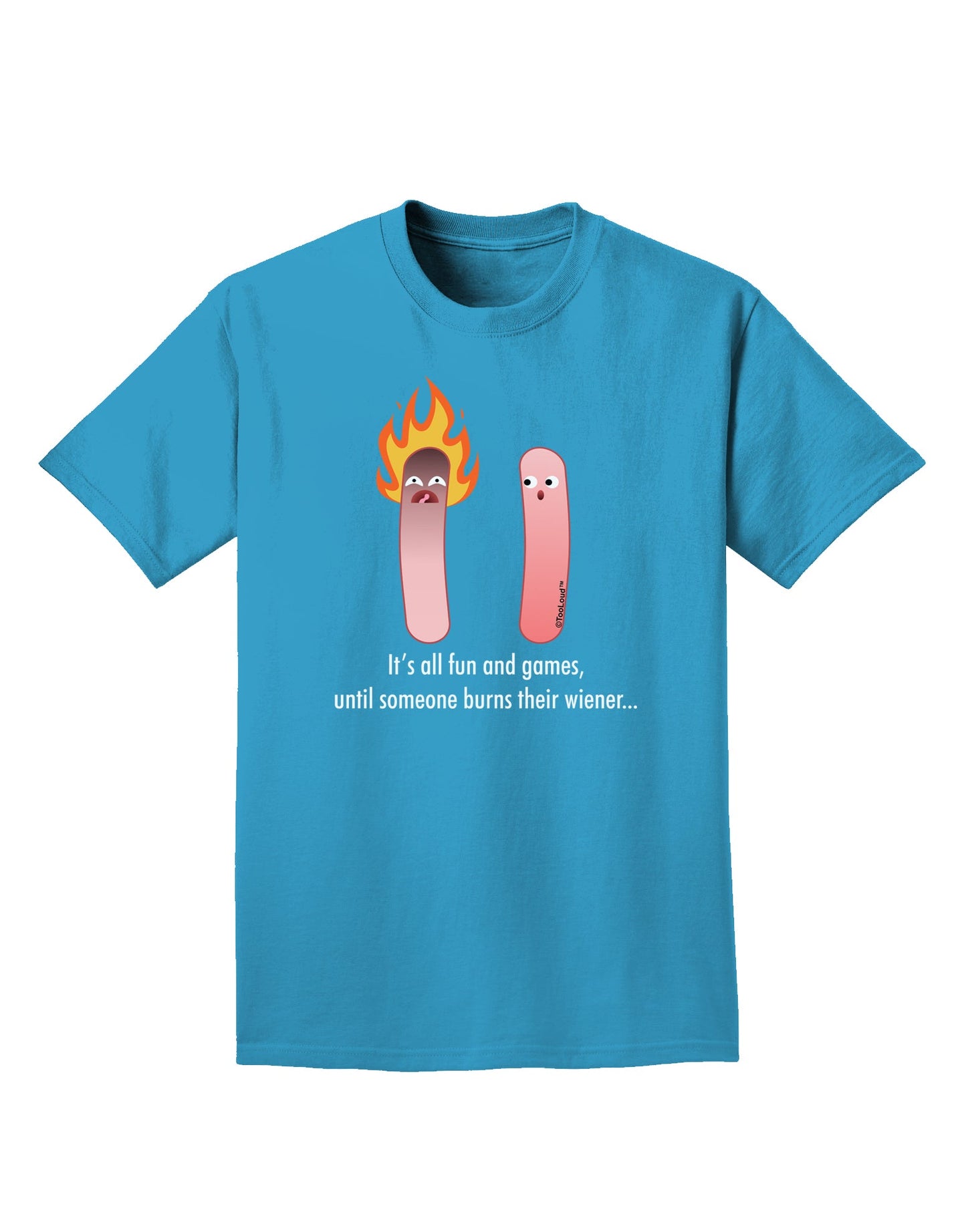 It's All Fun and Games - Wiener Adult Dark T-Shirt by TooLoud-Mens T-Shirt-TooLoud-Turquoise-Small-Davson Sales