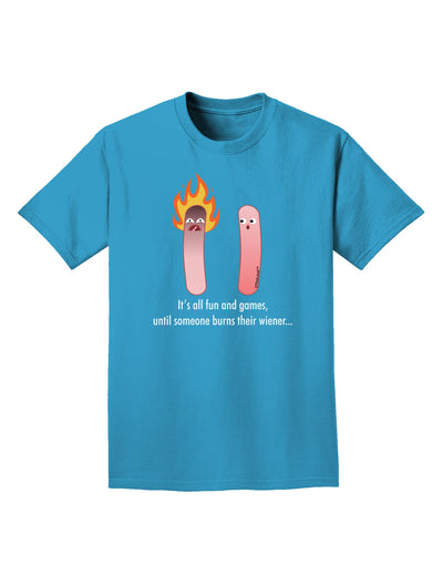 It's All Fun and Games - Wiener Adult Dark T-Shirt by TooLoud-Mens T-Shirt-TooLoud-Turquoise-Small-Davson Sales