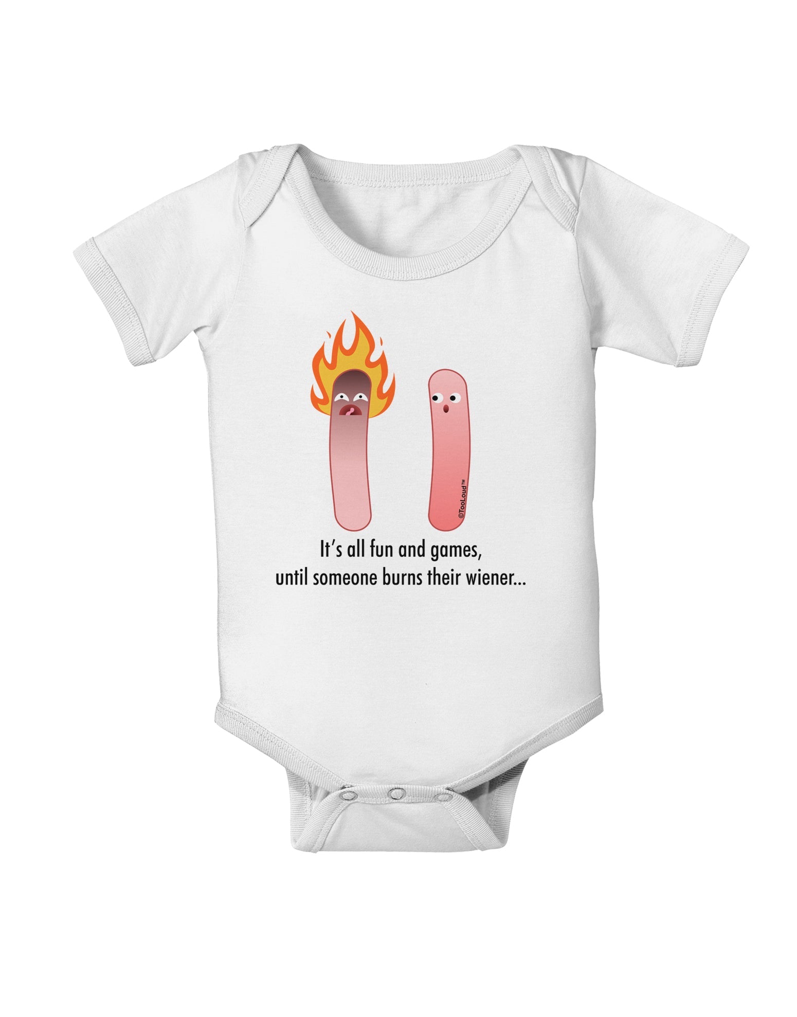 It's All Fun and Games - Wiener Baby Romper Bodysuit by TooLoud-Baby Romper-TooLoud-White-06-Months-Davson Sales