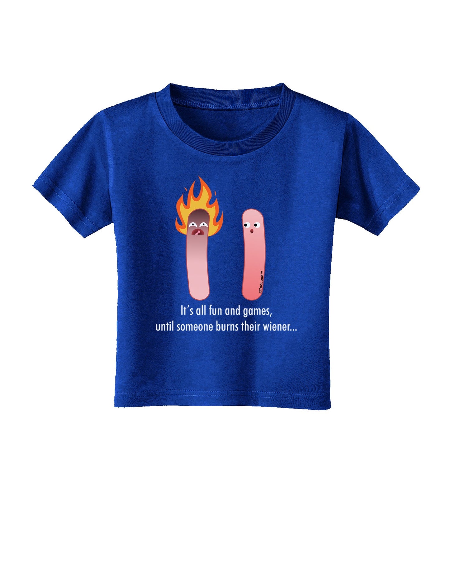 It's All Fun and Games - Wiener Toddler T-Shirt Dark by TooLoud-Toddler T-Shirt-TooLoud-Royal-Blue-2T-Davson Sales